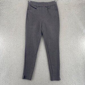 Grace & Lace Pants Womens 2 4 Gray Ponte Knit Stretch Jeggings Pull On Everyday